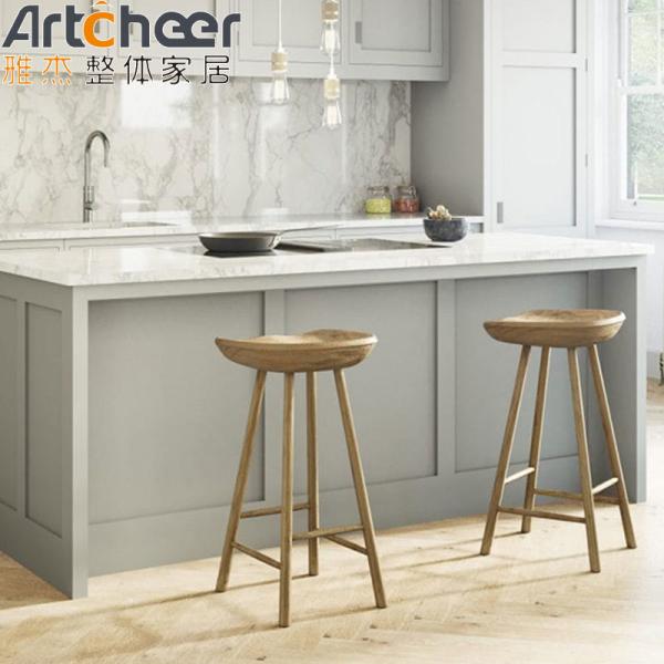 Armários de cozinha de estilo americano com cor personalizada e carcaça de madeira compensada
