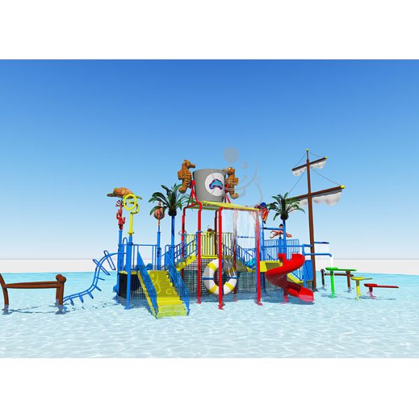 Fun Design Outdoor Water Park Fiberglass Water Slide Water Playground Equipment