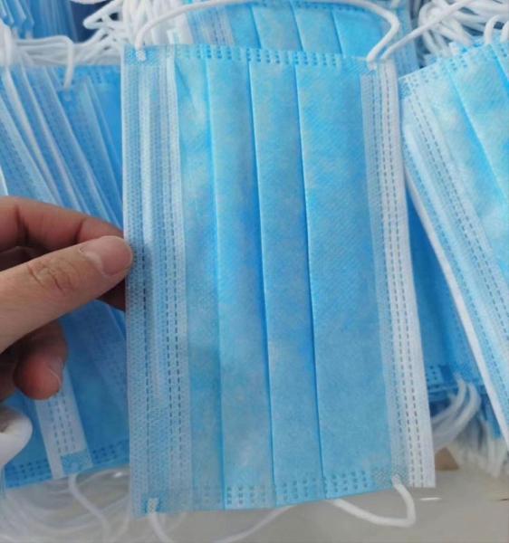Dust Proof Disposable Surgical Mask 3 Ply Face Mask With Elastic Ear Loop