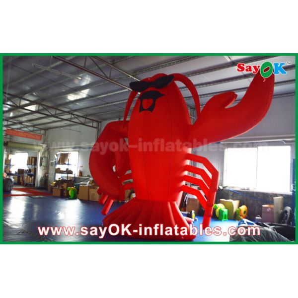 Festival inflable gigante de los cangrejos de la langosta de los personajes de dibujos animados para hacer publicidad