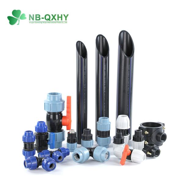 16 mm a 110 mm 1/2 a 4 igual PP tubos de encaixe de plástico cotovelo Tee acessórios de compressão