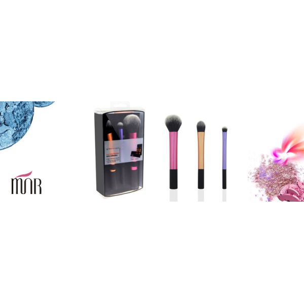 Flat Top Travel Makeup Brush Set / Private Label Makeup Brushes With Portable Pouch