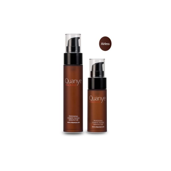 Бутылка янтарного безвоздушного косметического круга бутылок 30ml 50ml 80ml 100ml безвоздушная для заботы кожи