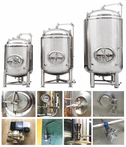 500L Brite Beer Tank Fabrication SS304 TIG Welded Joints / Seams Eco Friendly