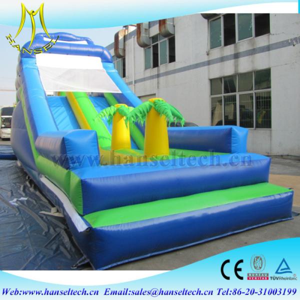 Hansel hot children game equipment inflatable fun park with bouncer jumping slide