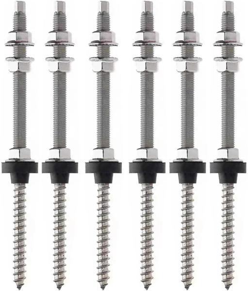 Long Service Life M10 M12 Stainless Steel 304 Hanger Bolt Solar Mounting Tin Roof Dowel