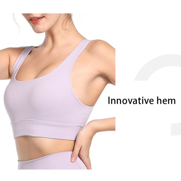 Full Cup Plus Size Moisture Wicking Sports Bra Soft U Neck For Fat Women