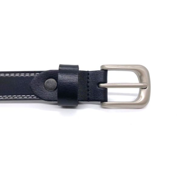 Smooth Ladies Leather Belts For Jeans / Dress Pants With Silver Pin Buckle