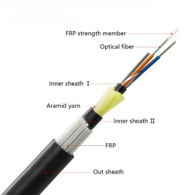 Cable à fibre optique extérieure de haute qualité GYFTY63+73 Cable optique 48 noyaux câbles à double enveloppe