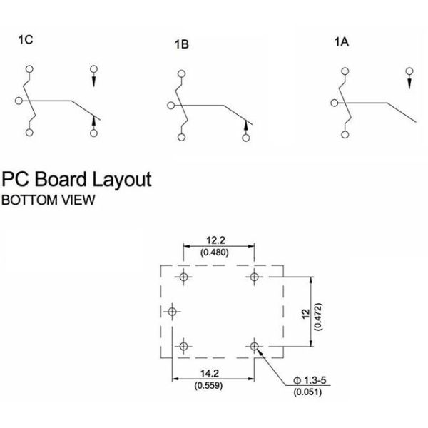 Микро- сильный 12 вольта 10 держателя PCB штырей реле медного SPDT реле 5 Amp сверхмощное автомобильное