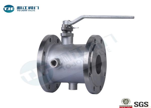 Jacketed Industrial Ball Valve Direct - Mount One Piece Flanged DIN / ISO 5211