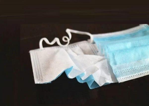 FFP2 Blue 3 Ply Disposable Face Mask Melt Brown Fabric For Human Protection