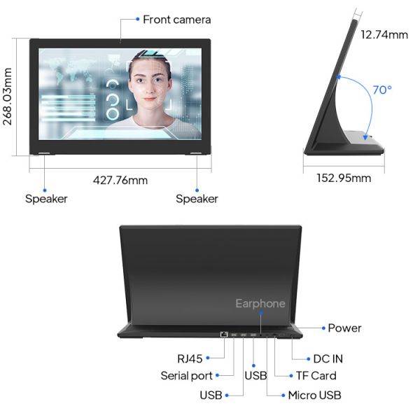 o Desktop 250cd/m2 marca o restaurante do feedback que pede o PC da tabuleta de Android