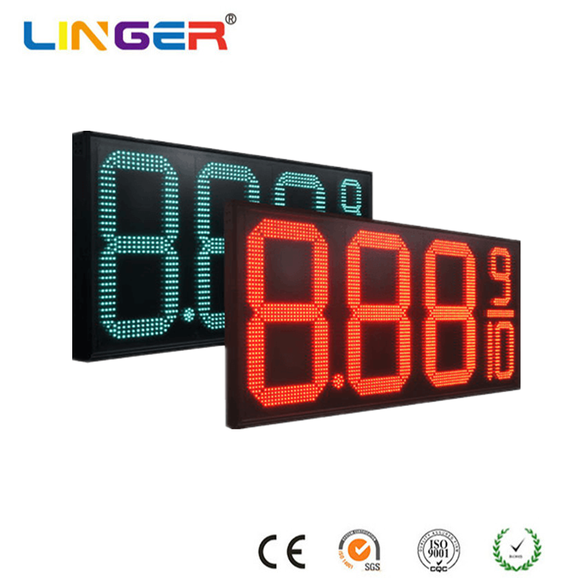 Weatherproof LED Gas Price Sign Energy Efficient Digital Gas Sign Outdoor