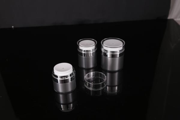 hand lip crystal pump empty square white Screen Printing Airless 30ml Cosmetic Cream Jars