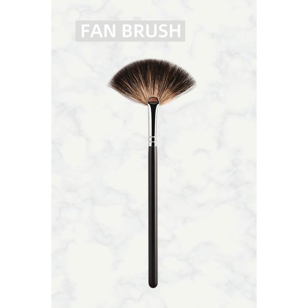 A58 OEM Fixed Fan Shaped Makeup Brush Fine Raccoon Dog Hair Makeup Brush