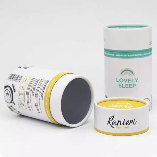 Tea Tube Packaging Aluminum Foil Round Containers for Food Products Candy Chocolate Packaging