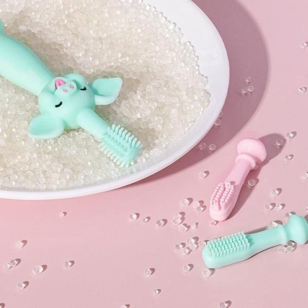 Silicone Baby Teether ，Food Grade Silicone Baby Toothbrush Infant Training Custom Cartoon Pig