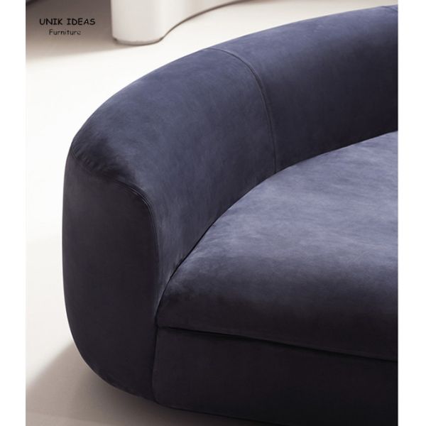 Кожаный голубой бархат обил набор кресла диван-кровати современный кожаный