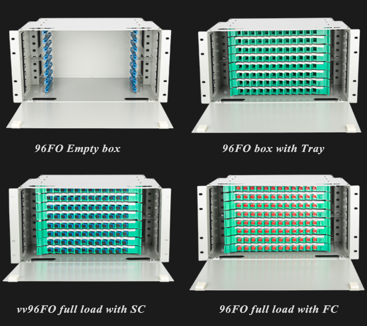 19'' 144 Core Fiber Optic Distribution Box with Steel Material for Secure Fiber Protection