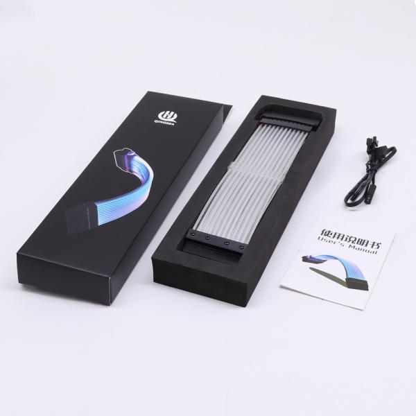 Brand new 5V 3Pin 24Pin ARGB EXTENSION cable cord  Computer Straight Cable Synchronous Single Headlight Flat cable 300mm