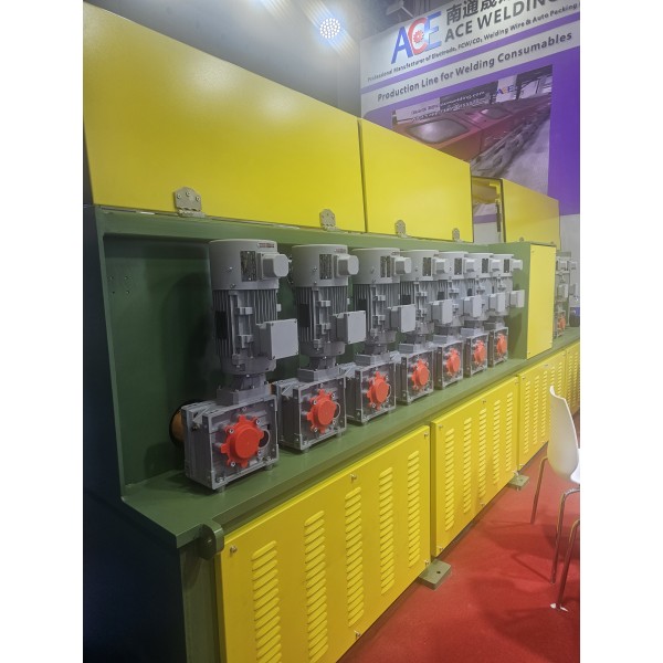 Updated technique flux cored welding wire production line
