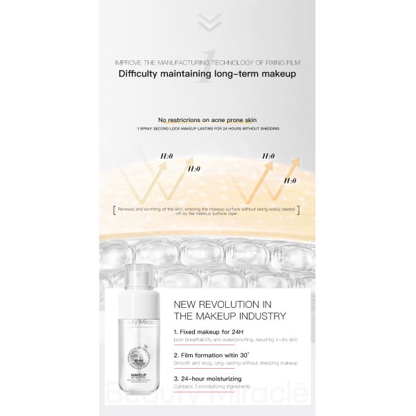 Private Label Powder Matte Glitter Setting Spray Waterproof Transparent Makeup Setting Spray Makeup Private Label