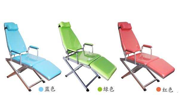 Simple Type Dental Clinic Chair / Foldable Dental Chair With Rechargeable Light