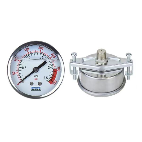 Water Pressure Gauge Liquid Filled Pressure Gauge