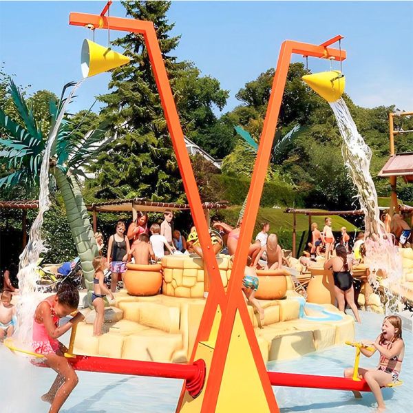   Fiberglass 304 stainless steel  Tip Bucket Seesaw  Aqua Water park Accessories Commercial Splash Pads