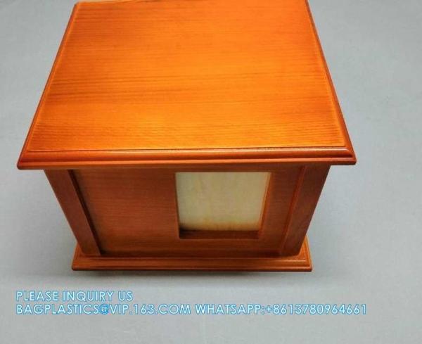 Wooden Urns For Animal, pet urn, Funeral Products Supplies, Peaceful Memorial Keepsake Urn With Photo Box For Dog Cat