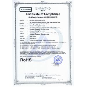 Shenzhen Hunting Tech Co., Ltd. Certificaciones