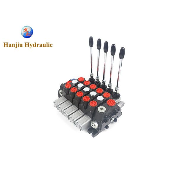 Hand Control Valve DCV100,hydraulic Directional Control Valve 26.5 GPM, 5Spools manual control