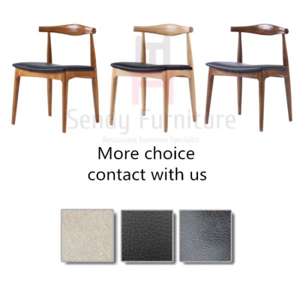 Comfortable Commerical Wood And Upholstered Dining Chairs With Custom Color