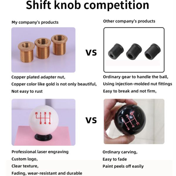 Ручка переключения передач скорости таможни 5 смолы с доступным логотипом переходника