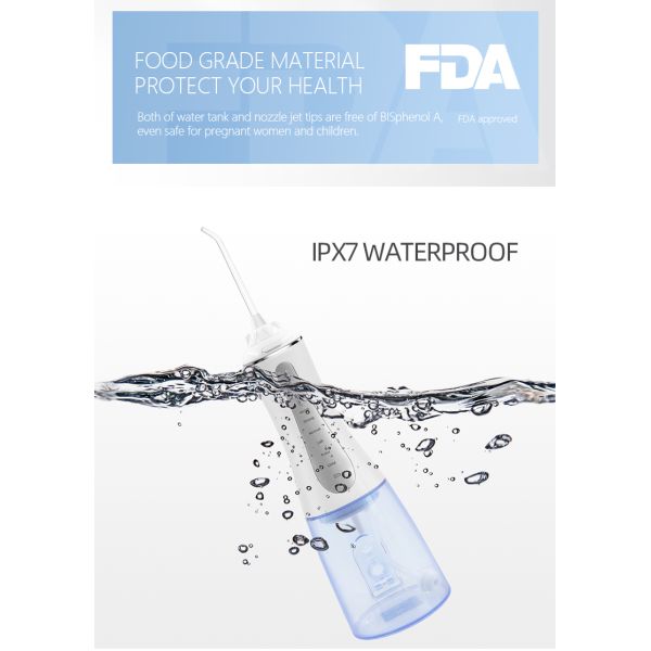 Облегченная 350ml бесшнуровая зубоврачебная вода Flosser водоустойчивое IPX7