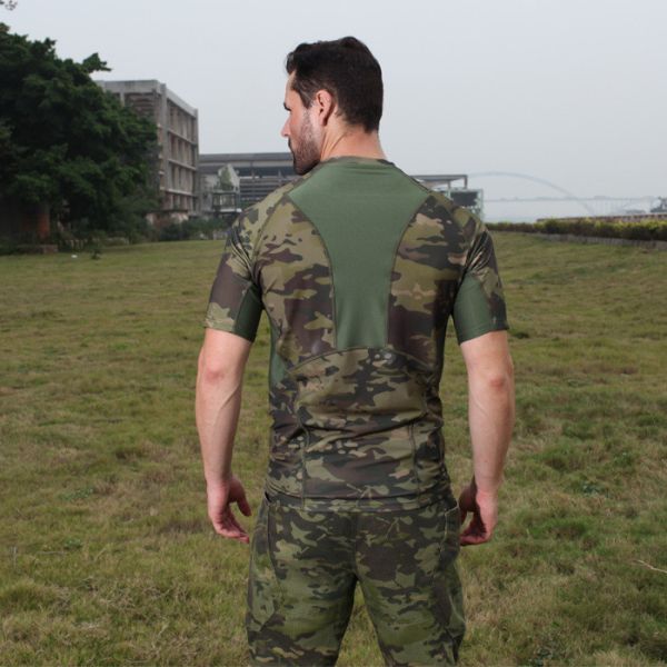 Men's Camouflage Tactical Combat Shirt Quick Dry Outdoor Sports