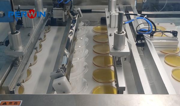Efficient and Precise Petri Dish Filling Machine 3000Pcs/hour Speed 4ml-70ml Filling