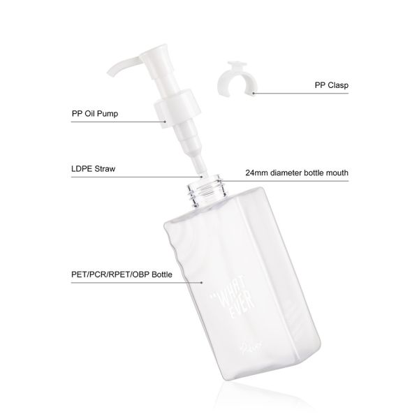 5 OZ Frosted Plastic Cosmetic Bottles Customized For Facial Cleanser