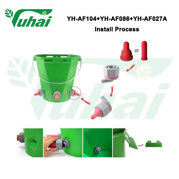 8L Lamb Feeding Buckets Goat Bucket Feeder With Teat Animal Feeding Bucket