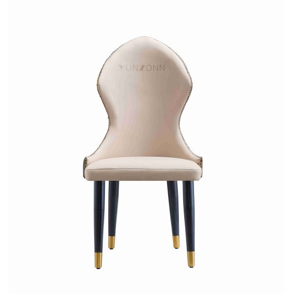 Modern Baroque Polished Stainless Steel Dining Chair Home Hotel