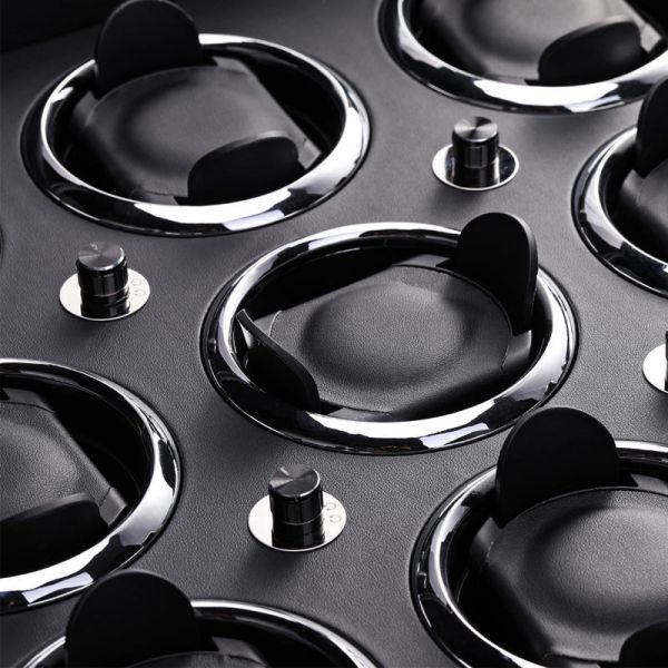6 Slots Watch Winder Display Case Mechanical Watch Winder With 5 Speed Motor