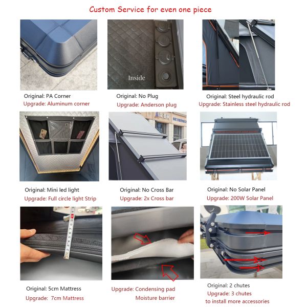 Tente triangulaire sur le toit 210x132cm Alloy Shell en aluminium 320G Tissu Oxford