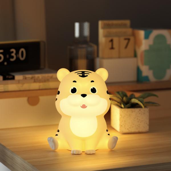 Portátil USB recarregável lindo animal LED luz noturna para bebê crianças crianças pequenas 3500K