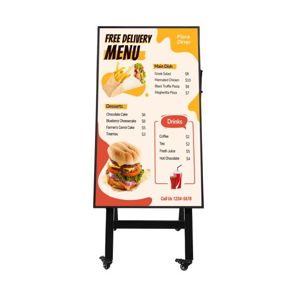 Electronic Digital Menu Boards 3840x2160 4K UHD for Businesses Restaurants Commercial Advertising Display