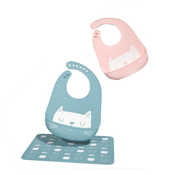 Adults Silicone Bib With Food Catcher / Portable Skip Hop Silicone Bib