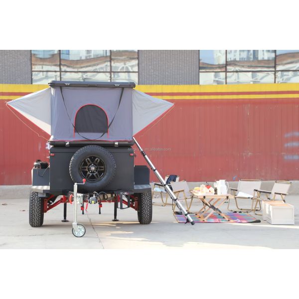 4x4 Off-Road Vehicle with Luxury Aluminum Overland Camper Travel Trailer Mini Outdoor RV Parts & Accessories