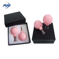Vácuo de vidro de 2 PCes que coloca o Massager chinês das Anti-celulites da saúde do corpo do copo da sução do grupo da terapia para o presente do cuidado da cara