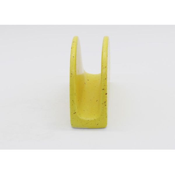Yellow Chips Shaped Ceramic Paper Holder , Ceramic Letter Holder For Home Decoration