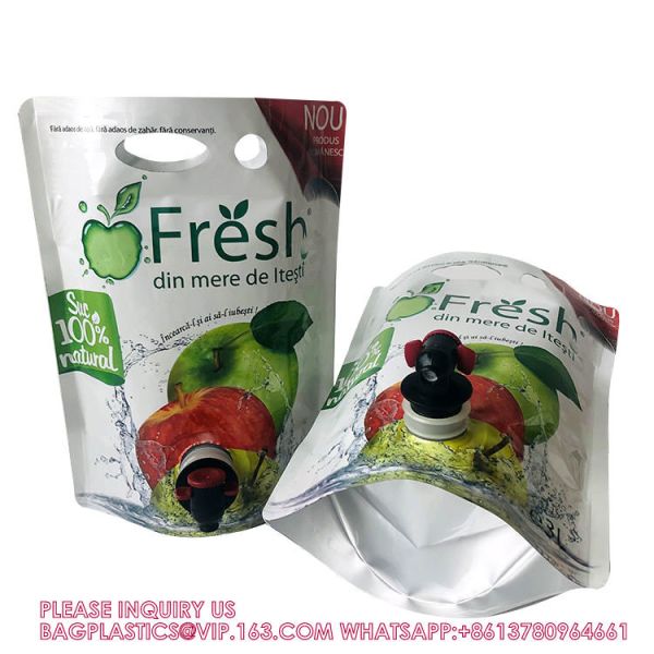 Sustainable, Recyclable, Eco 1.5L 2L 3L 5L 10L Coffee Drinks Water Liquid Stand Up Double Valve Pouch Bag
